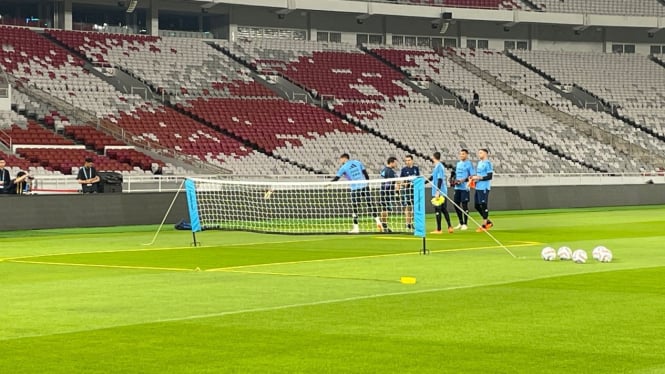 Latihan Timnas Indonesia di SUGBK