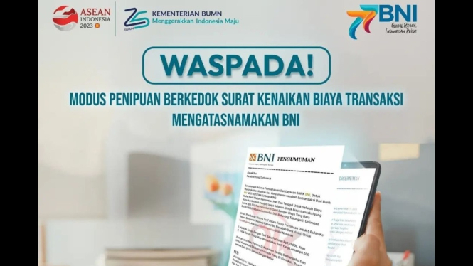 Waspada penipuan mengatasnamakan BNI