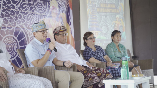 Menparekraf RI Sandiaga Uno di Istana Taman Jepun, Denpasar, Bali