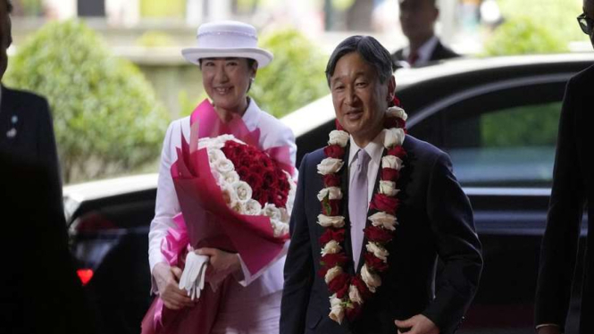 Kaisar Jepang Naruhito dan Permaisuri Masako tiba di Indonesia
