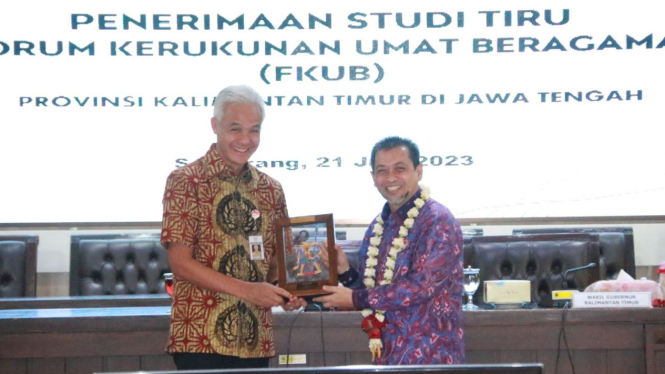 Wakil Gubernur Kaltim H Hadi Mulyadi dan Gubernur Jawa Tengah Ganjar Pranowo