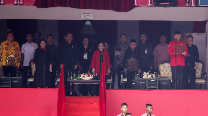 Megawati Soekarnoputri dan elite PDIP seperti Puan Maharani hingga Ganjar Pranowo Hadiri Bulan Bung Karno