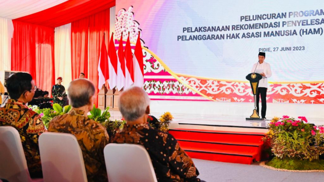 Presiden Jokowi di Pidie, Aceh 