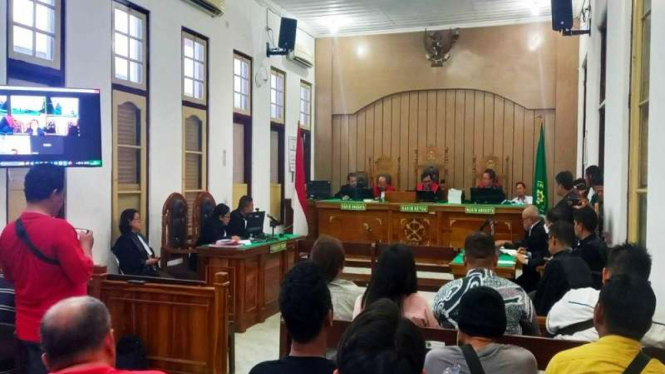 Sidang Apin BK di Pengadilan Negeri Medan, Sumatera Utara