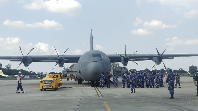 VIVA Militer: Pesawat Super Hercules C-130J buatan AS tiba di Lanud Halim