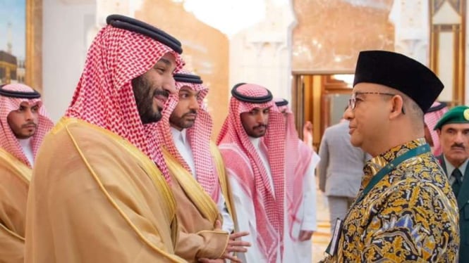 Anies Baswedan foto bareng dengan Pangeran Muhammad bin Salman al-Saud (MBS)