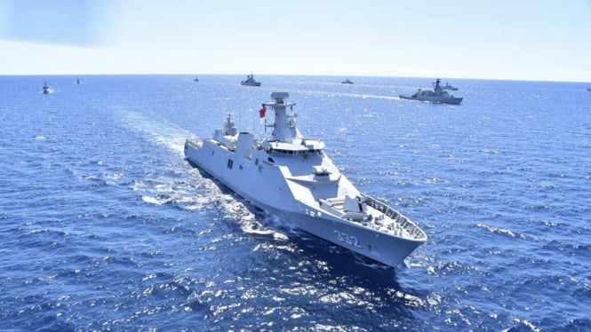 VIVA Militer: Kapal perang TNI AL gelar latihan Armada Jaya XLI 2023