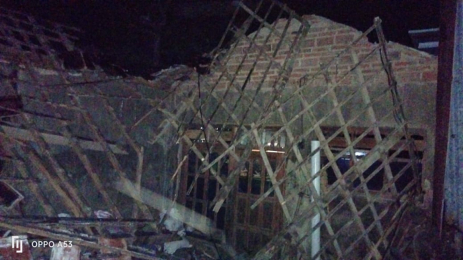 Rumah Rusak di Trenggalek Jatim Imbas Gempa Bumi Yogygakarta