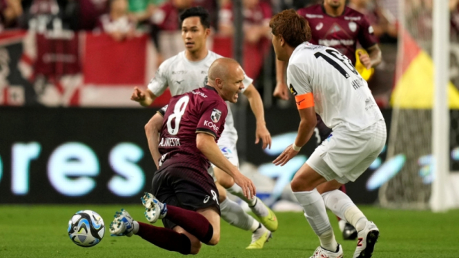 Andres Iniesta di laga terakhir bersama Vissel Kobe