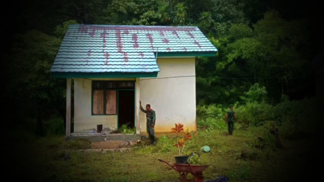 VIVA Militer: Pasukan Yonif 133/YS di Kampung Kamat, Distrik Aifat, Papua Barat.