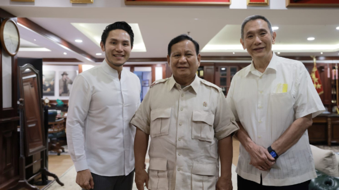 Jusuf Hamka bertemu dengan Prabowo di Kantor Kementerian Pertahanan (Kemhan) RI.