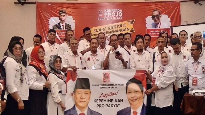 Projo Sumbar deklarasikan dukungan untuk duet Prabowo-Airlangga di Pilpres 2024.