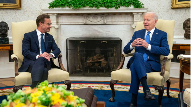 Presiden AS Joe Biden bertemu Perdana Menteri Swedia Ulf Kristersson