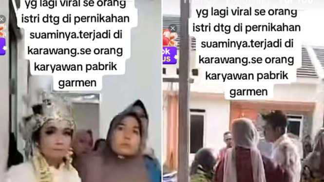 Viral istri sah pergoki suami nikah lagi