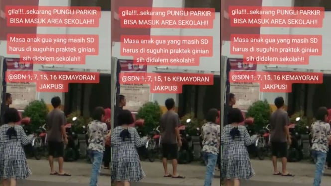 Viral Pungli Parkir di Area Sekolah di Jakarta