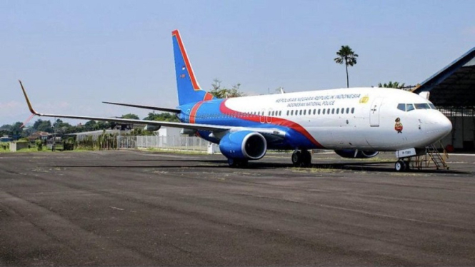 Pesawat baru jenis Boeing 737 Next Generation milik Polri