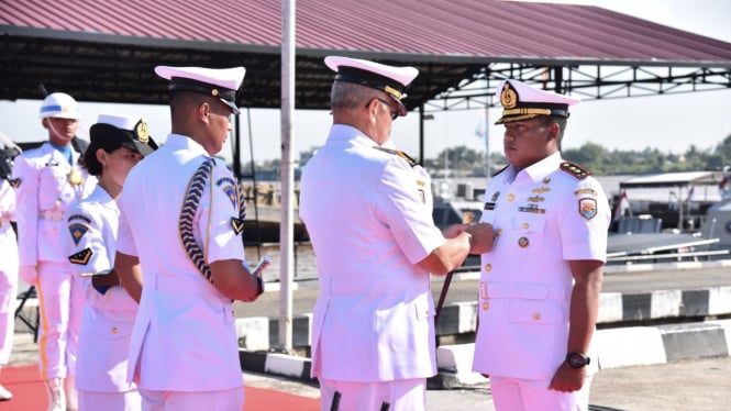 Letkol Abdul Rajab Resmi Pegang Tongkat Komando Dansatrol Lantamal XII TNI AL