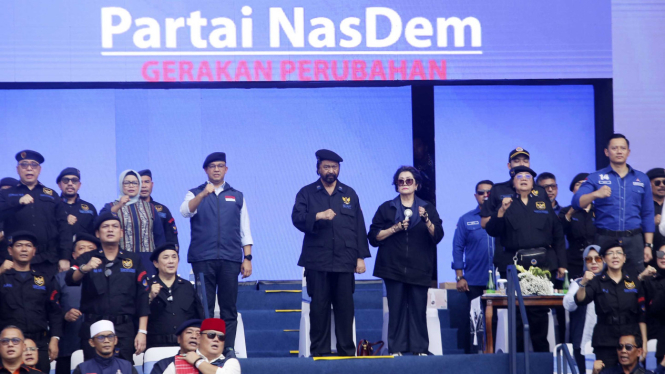 Anies Baswedan saat Acara Apel Siaga Perubahan Partai NasDem