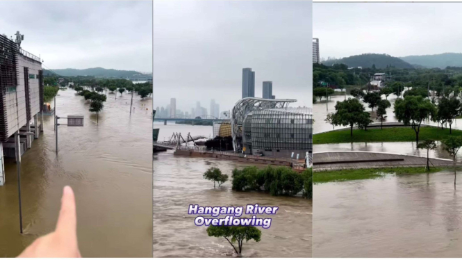 Viral Video Banjir Parah Menerjang Seoul Korsel 