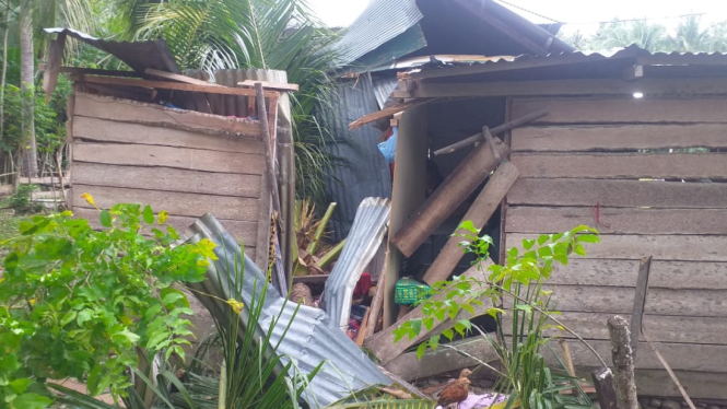 Rumah tempat bayi tertimpa pohon kelapa, Gorontalo