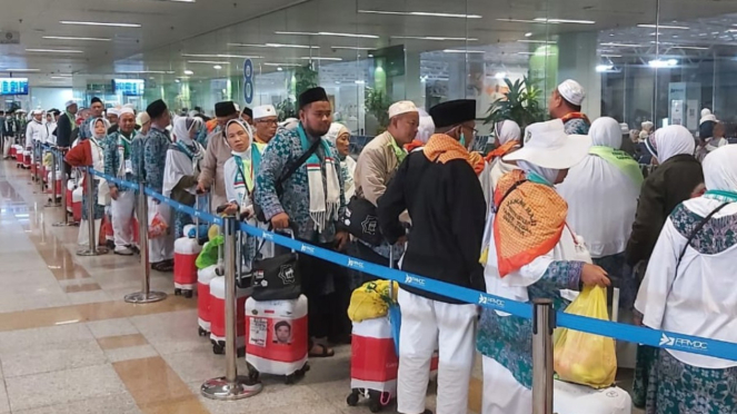 Kepulangan jemaah haji di Bandara King Abdul Aziz Jeddah