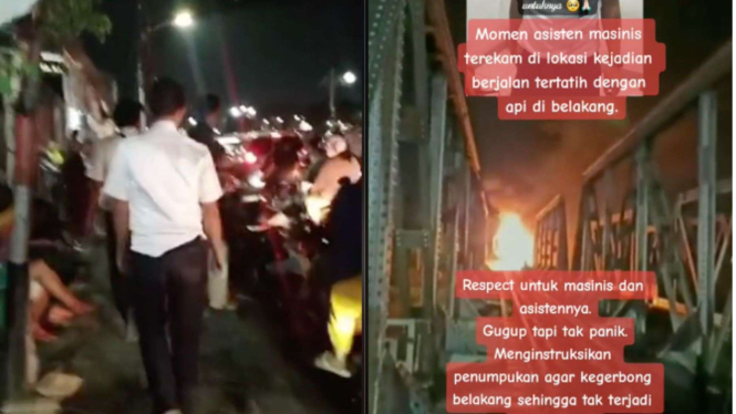 Video Masinis Jalan Tertatih Sesaat KA Berantas yang Kecelakaan di Semarang