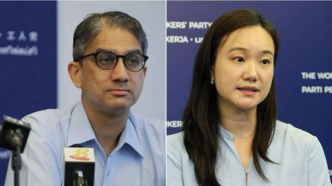 Anggota Parlemen Singapura Leon Perera dan Nicole Seah 