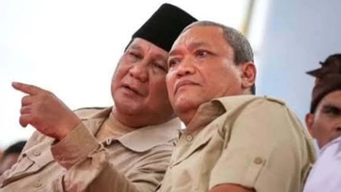 Ketum Partai Gerindra Prabowo Subianto dan Bambang Kristiono.