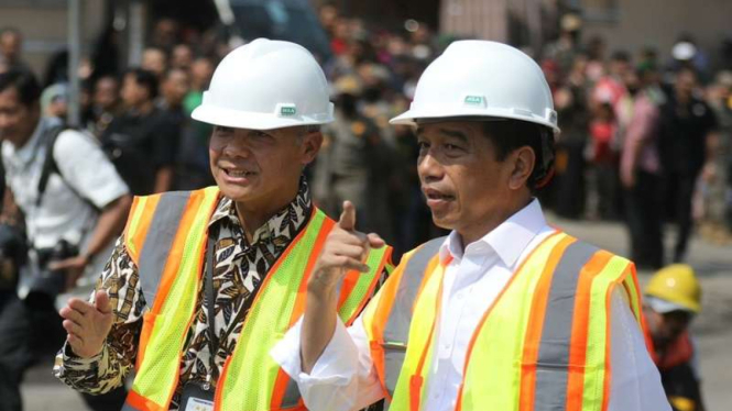 Presiden Jokowi dan Gubernur Jawa Tengah Ganjar Pranowo