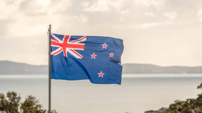 Bendera Selandia Baru.