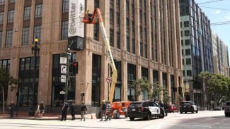 Police Stop Elon Musk from Removing Twitter Sign at Its Headquarters