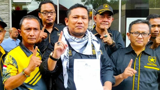 Partai Ummat Kota Medan saat membuat laporan di Polda Sumut.