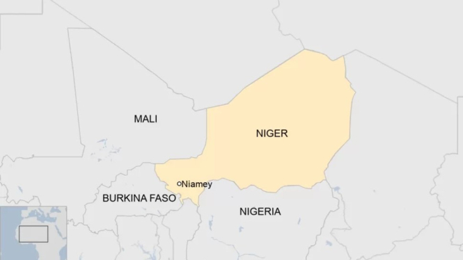 Peta Negara Niger.