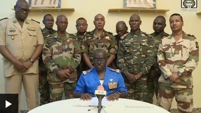Tentara Niger di Afrika Barat telah mengumumkan kudeta di TV nasional.