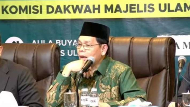 Sekretaris Jenderal MUI Amirsyah Tambunan saat acara Halaqah Peningkatan Peran Dai dalam Mengantisipasi Dampak Digitalisasi IT di Kantor MUI, Jakarta, Kamis, 27 Juli 2023.