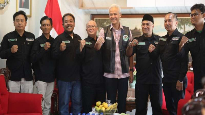 Komunitas Ojek Online (Kajol) Indonesia bertemu bacapres Ganjar Pranowo