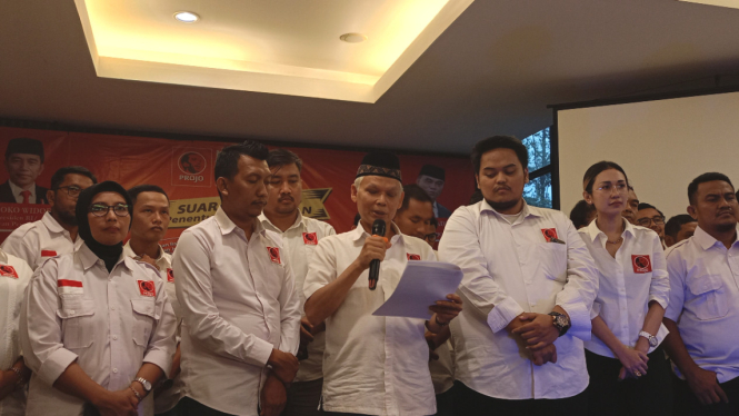 Projo, sebagai relawan Jokowi mengusung Prabowo Subianto sebagai capres dan Gibran Rakabuming Raka sebagai cawapres pada pemilu 2024.