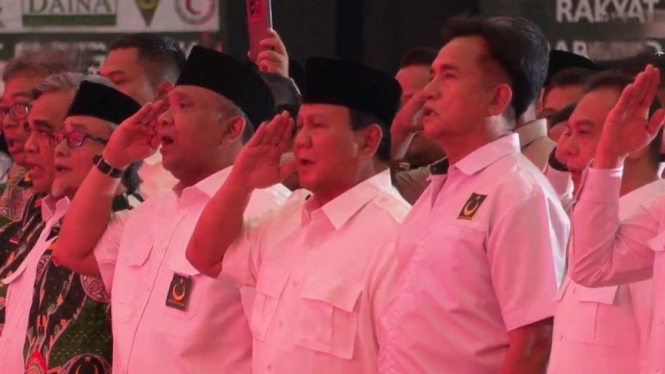 Prabowo Subianto menghadiri Milad ke-25 Partai Bulan Bintang (PBB) di ICE BSD