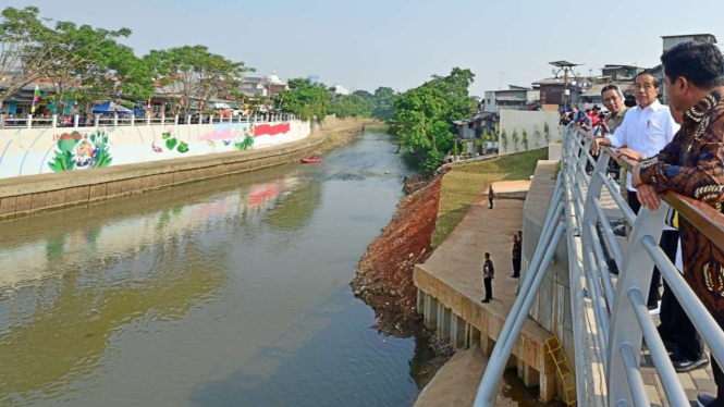 Presiden Jokowi Resmikan Sodetan Ciliwung