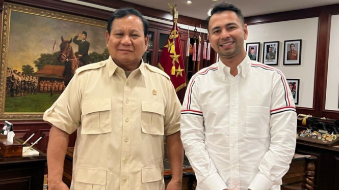 Raffi Ahmad bersama Prabowo.