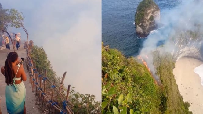 Tebing Kelingking Nusa Penida Bali Kebakaran