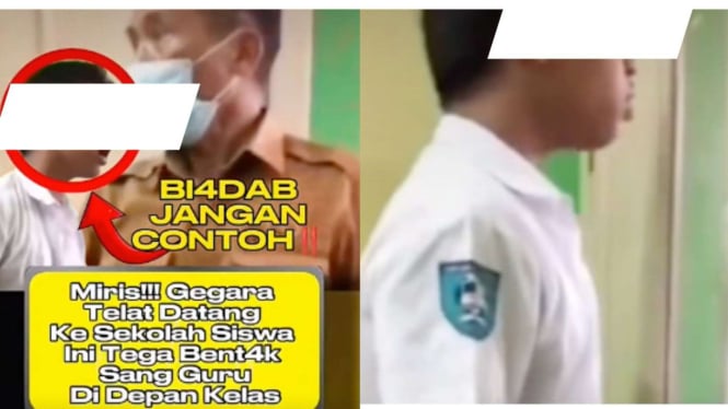 Gagara Telat ke Sekolah Siswa Ini Tega Bentak Guru di Depan Kelas