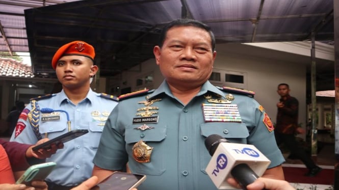 Panglima TNI Laksamana Yudo Margono di kediaman wapres, Rabu 2 Agustus