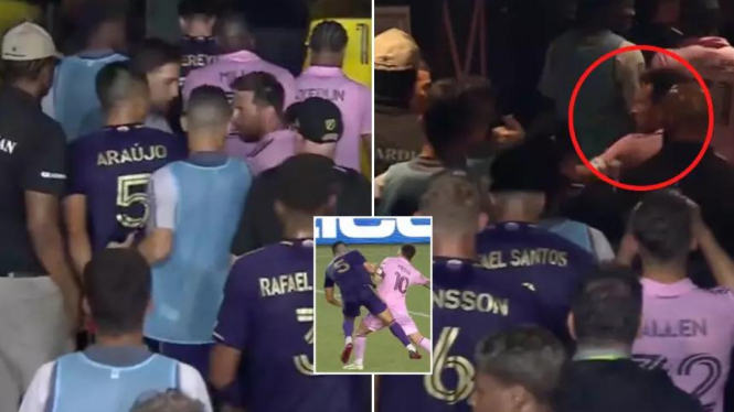 Lionel Messi terlibat keributan dengan pemain Orlando City
