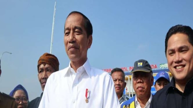 Presiden Joko Widodo usai meresmikan Jalan Tol Bogor-Ciawi-Sukabumi (Bocimi).