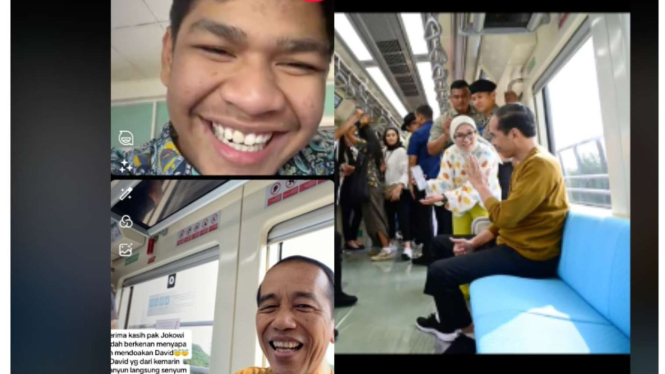 Jokowi Video Call dengan David Ozora