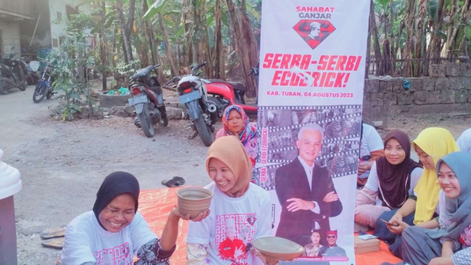 Cara relawan Sahabat Ganjar perkuat sosialisasi di Jawa Timur.