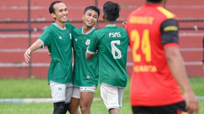 PSMS Medan rayakan gol