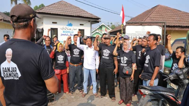 Relawan dan pedagang pasar di Serang deklarasi dukungan untuk Ganjar Pranowo