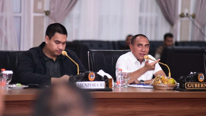 Gubernur Sumatera Utara, Edy Rahmayadi dan Menpora Dito Ariotedjo